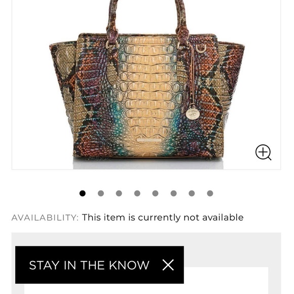 Brahmin women’s purse satchel bag croc bag aubree reptilian ombré Melbourne - Picture 5 of 7